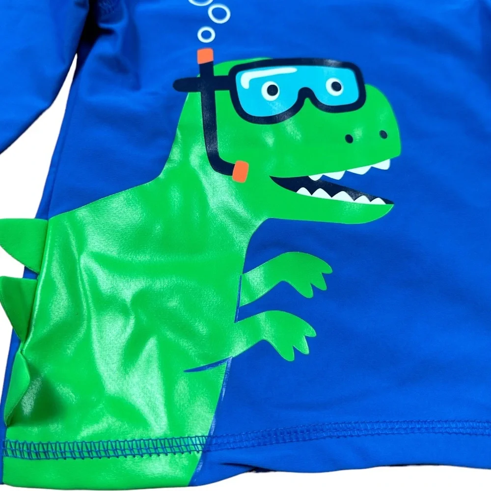 LITTLE ME: NWT Dinosaur 3D Rash-Guard Shirt -Size 24 Months